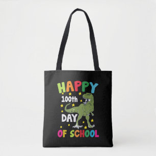 100 Days Of School Trex 100th Day of School  Tote Bag