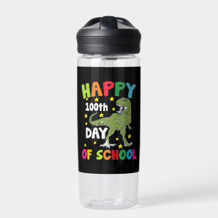 100 Days Of School Trex 100th Day of School Water Bottle