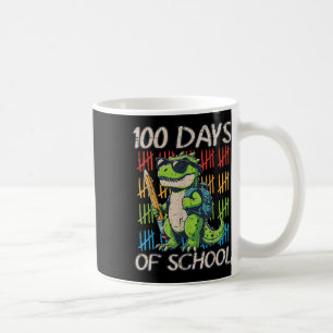 100 Days Of School Trex Dino 100th Day Boys Kids Coffee Mug