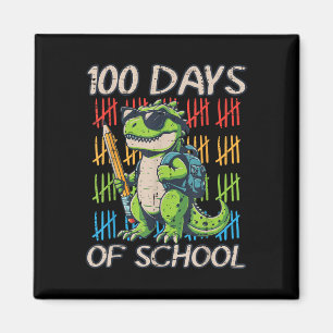 100 Days Of School Trex Dino 100th Day Boys Kids Magnet