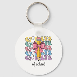 100 Days Of School Truck 67th Day Of School Six Se Key Ring