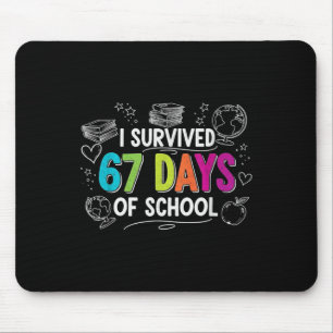 100 Days Of School Truck 67th Day Of School Six Se Mouse Pad