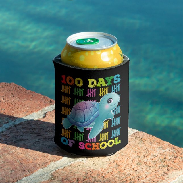 100 Days Of School Turtle Teacher Student Can Cooler (In Situ Pool)