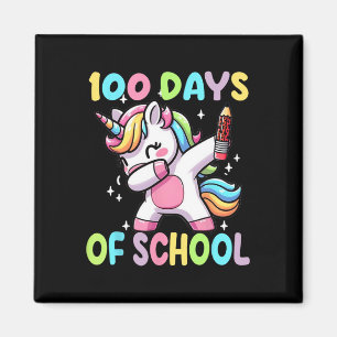 100 Days Of School Unicorn Dancing Teacher Girls T Magnet