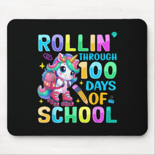 100 Days Of School Unicorn Girls 100th Day Mouse Pad