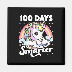 100 Days of School Unicorn Girls Teacher 100th Day Magnet