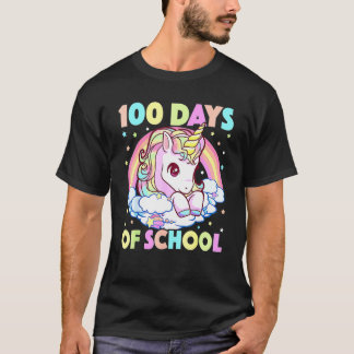 100 Days Of School Unicorn Girls Teacher 100th Day T-Shirt