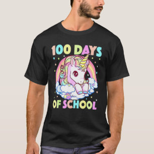 100 Days Of School Unicorn Girls Teacher 100th Day T-Shirt
