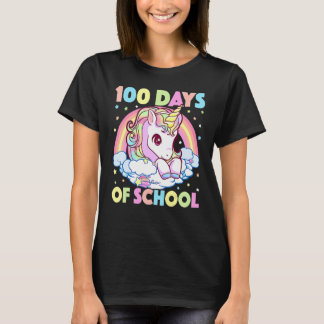 100 Days Of School Unicorn Girls Teacher 100th Day T-Shirt