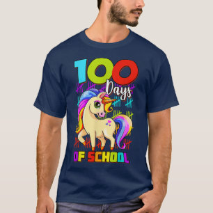 100 Days Of School Unicorn Lover Boys Girls 100 Da T-Shirt