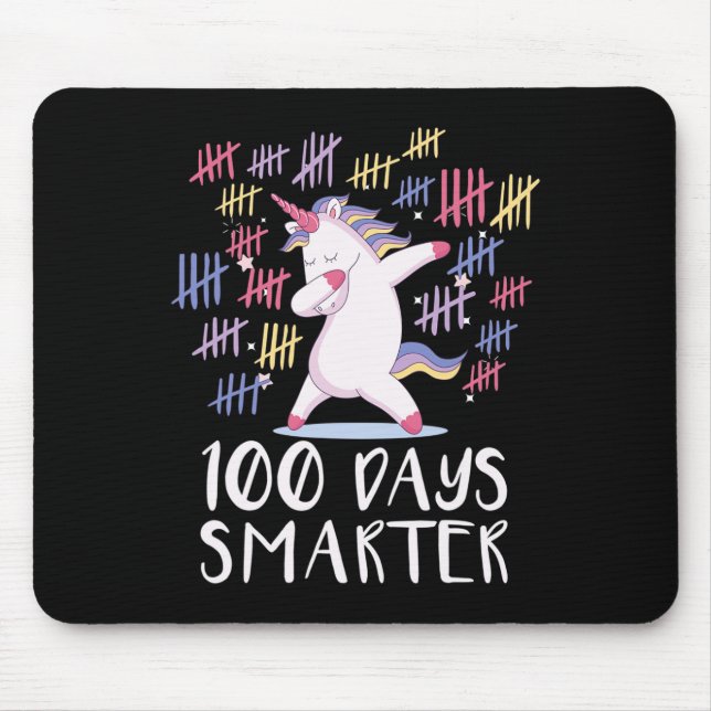 100 Days Of School Unicorn  Mouse Pad (Front)