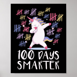 100 Days Of School Unicorn  Poster