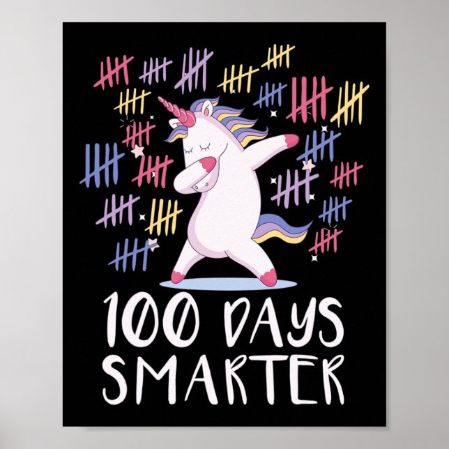 100 Days Of School Unicorn  Poster (Front)