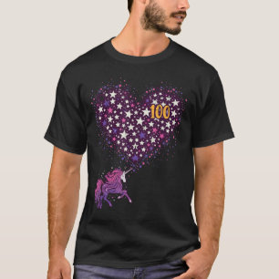 100 Days Of School Unicorn Stars 100th Day Women T-Shirt