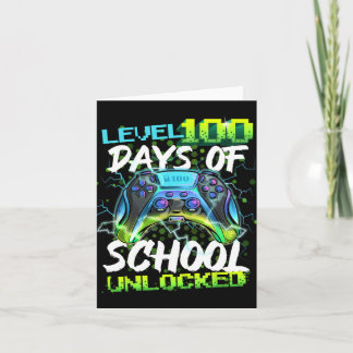 100 Days Of School Unlocked Gamer Boy Girl Video G Card