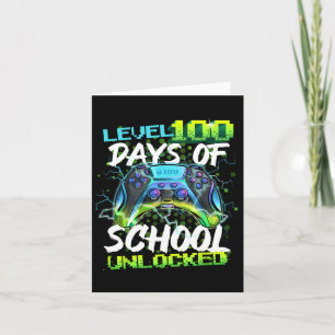 100 Days Of School Unlocked Gamer Boy Girl Video G Card
