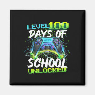 100 Days Of School Unlocked Gamer Boy Girl Video G Magnet