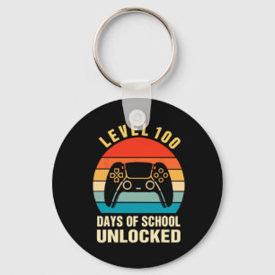 100 Days Of School Unlocked Gamer Video Games Boys Key Ring