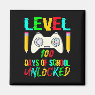 100 Days Of School Unlocked Gamer Video Games Boys Magnet