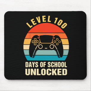 100 Days Of School Unlocked Gamer Video Games Boys Mouse Pad