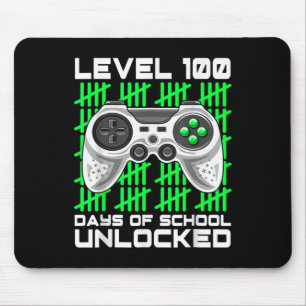100 Days Of School Unlocked Gamer Video Games Boys Mouse Pad