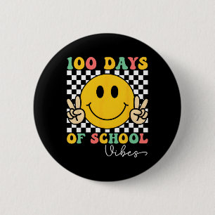 100 Days Of School Vibes Teacher Kids 100th Day Of 6 Cm Round Badge