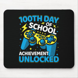 100 Days Of School Video Game Controller Boys Girl Mouse Pad