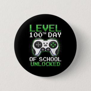 100 Days Of School Video Gamer 100th Day Of 6 Cm Round Badge