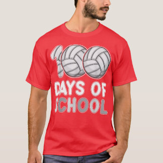 100 Days Of School Volleyball 100th Day Of School  T-Shirt