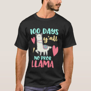100 Days Of School Yall Llama Alpaca Kids Teachers T-Shirt