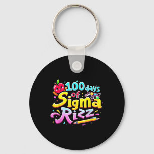 100 Days Of Sigma Rizz 100th Day Of School Kids Key Ring
