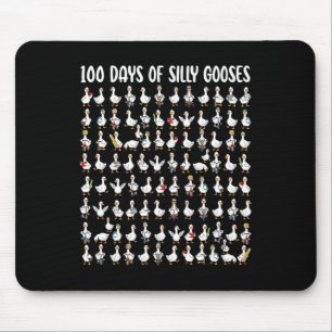 100 Days Of Silly Gooses Funny 100th Day Of School Mouse Pad