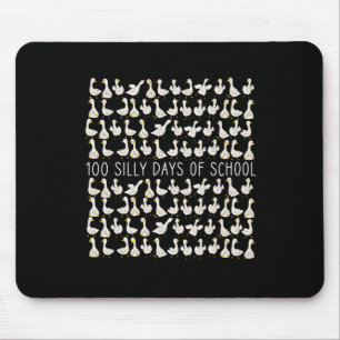 100 Days Of Silly Gooses Funny 100th Day Of School Mouse Pad