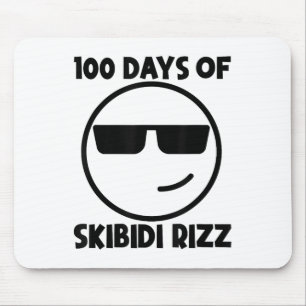 100 Days Of Skibidi Rizz Funny Cool 100th Day Of Mouse Pad