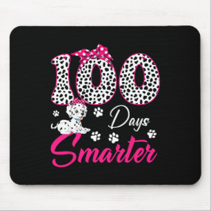 100 Days Of Smarter Dalmatian Dog Bow Tie Costume Mouse Pad