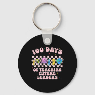 100 Days Of Teaching Future Leaders Groovy Teacher Key Ring