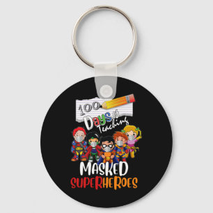100 Days Of Teaching Masked Superheroes Teacher Li Key Ring