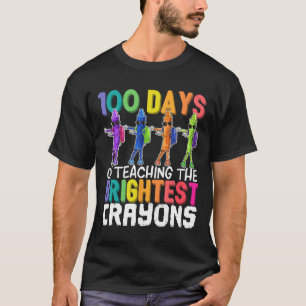 100 Days of Teaching the Brightest Crayons Flossin T-Shirt