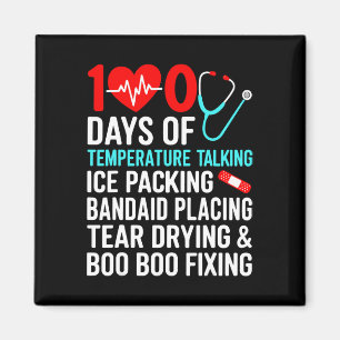 100 Days Of Temperature School Nurse 100th Day Of Magnet