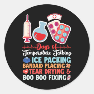 100 Days Of Temperature Talking Ice Packing Byndai Classic Round Sticker