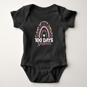 100 Days Samrter Happy 100th Day of School Rainbow Baby Bodysuit