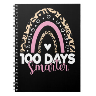 100 Days Samrter Happy 100th Day of School Rainbow Notebook