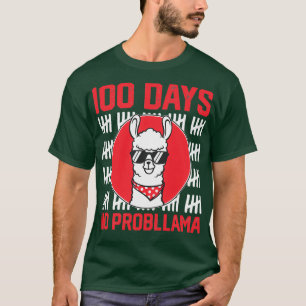 100 Days School Beginning No Probllama T-Shirt