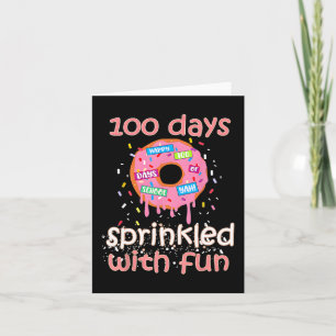 100 Days School Teacher Kids Sprinkled With Fun Do Card