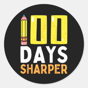 100 Days Sharper 100th Day Of School Teacher Kids Classic Round Sticker