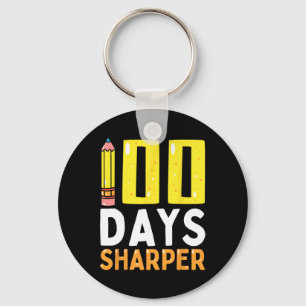 100 Days Sharper 100th Day Of School Teacher Kids  Key Ring