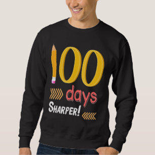 100 Days Sharper 100th Day Of School Teacher Kids Sweatshirt