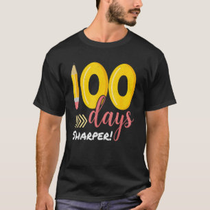 100 Days Sharper 100th Day Of School Teacher Kids T-Shirt