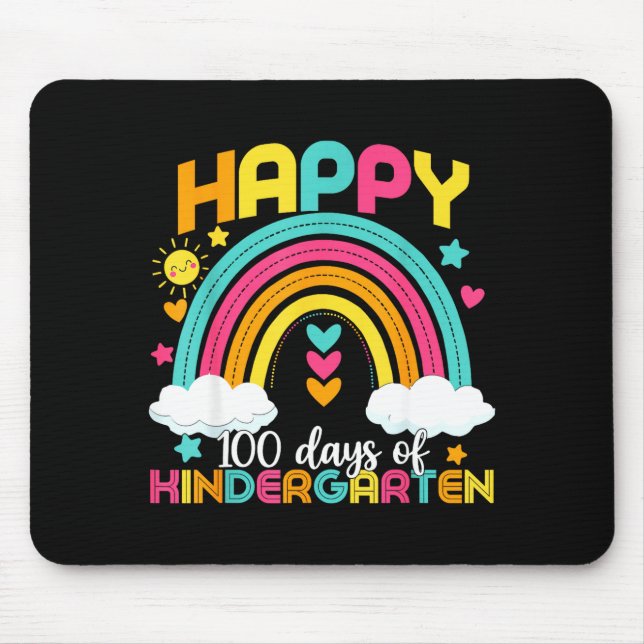 100 Days Smarter 100th Day Of Kindergarten Teacher Mouse Pad (Front)