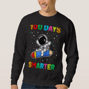 100 Days Smarter 100th Day of School Astronaut Spa Sweatshirt
